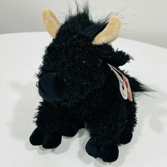 GANZ Other - Baby Ganz H15329 HENNIE HIGHLAND COW Black Plush Stuffed Animal NWT RARE